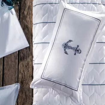 imagem de Almofada Avulsa 300 Fios Angra dos Reis Âncora 35x60cm - Naturalle Fashion