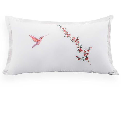 imagem do produto Almofada Avulsa 300 Fios Bordada Ilha Bela 35x60cm - Naturalle Fashion