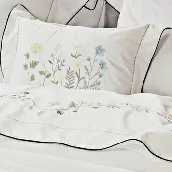 imagem de Almofada Avulsa 300 Fios Bordado Sereno 35x45cm - Marken Fassi