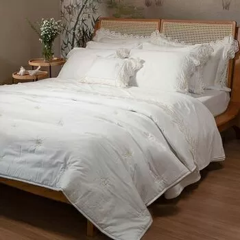 imagem de Almofada Avulsa 300 Fios Margaridas 35x45cm - Marken Fassi