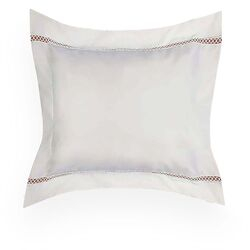 Almofada Avulsa 600 Fios Deauville 60x60cm Branca/Rosa