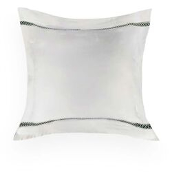 Almofada Avulsa 600 Fios Deauville 60x60cm Branca/Verde