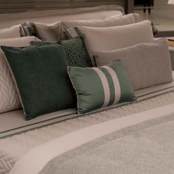 imagem de Almofada Avulsa Duo Esmeralda 35x70cm - Artelass