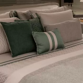 imagem de Almofada Avulsa Duo Esmeralda 35x70cm - Artelassê