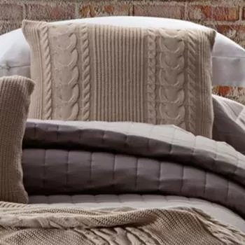 imagem de Almofada Avulsa Quadrada 50x50cm Tricot Genevi - Kacyumara