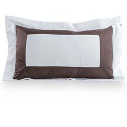 Almofada Avulsa Retangular 30x50cm 400 Fios Montblanc Branca/Havana