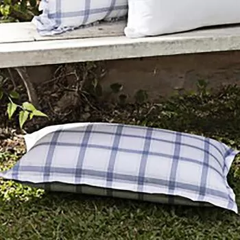 imagem de Almofada Avulsa Xadrez Treliça Jardim de Toile 35x60cm - Naturalle Fashion