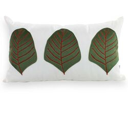 imagem de Almofada Baguete Sarja Folhas 960-04 35x52cm - Catran