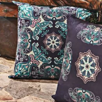 imagem de Almofada Decorativa Kannen 1/2 55x55cm kit 2 peças - Kacyumara