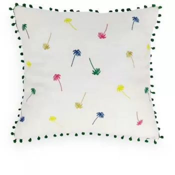imagem de Almofada Decorativa Linho Il Sole Coqueiros 50x50cm - Muguet Home