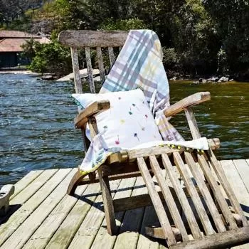 imagem de Almofada Decorativa Linho Il Sole Coqueiros 50x50cm - Muguet Home