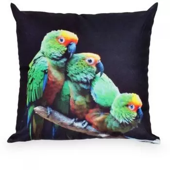 imagem de Almofada Decorativa Periquito 44x44cm kit 2 peças - Kacyumara