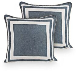Almofada Decorativa Santorine 01 55x55cm kit 2 peças Azul