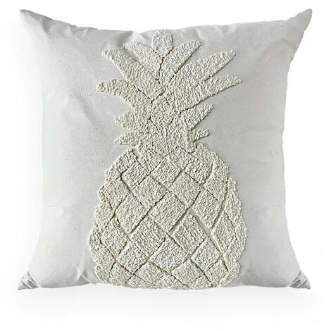 imagem do produto Almofada Decorativa Sarja Bordado Boucle Abacaxi 52x52cm - Catran
