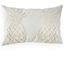 imagem de Almofada Decorativa Sarja Bordado Boucle Abacaxis 35x52cm - Catran