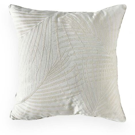 imagem do produto Almofada Decorativa Sarja com Bordado Fino Folhagem 52x52cm - Catran
