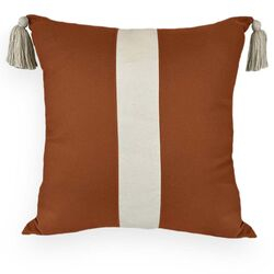 imagem de Almofada Decorativa Sarja com Linho e Pingente 52x52cm - Catran