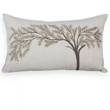 imagem de Almofada Linho Bordado Fino Árvore 270-02 35x52cm - Catran