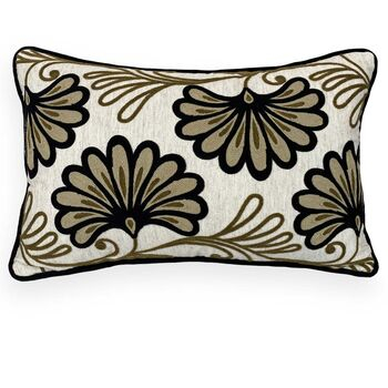 imagem de Almofada Linho Cru Bordado Chenille 35x52cm 126-12 - Catran