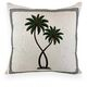 imagem do produto Almofada Linho Cru Bordado Fino Coqueiro 52x52cm 120-08 - Catran