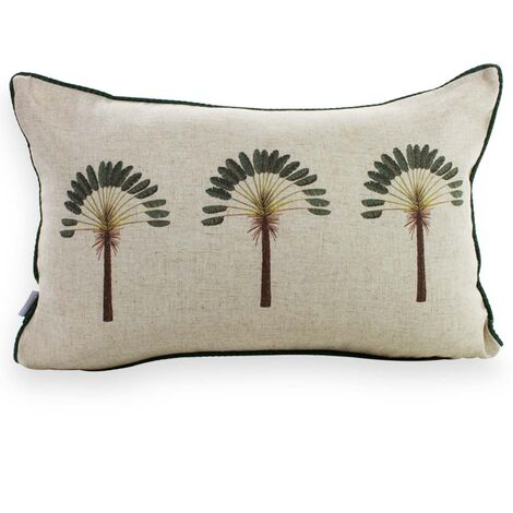 imagem do produto Almofada Linho Cru Coqueiro 932-01 35x52cm - Catran