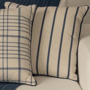 imagem de Almofada Linho Cru Listras 52x52cm - Catran