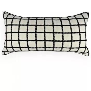 imagem de Almofada Love by the Sun and Moon Lã Xadrez 35x70cm - Muguet Home