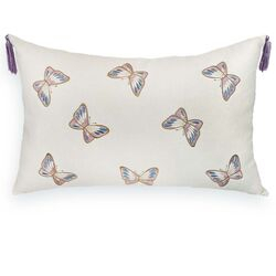 Almofada Sarja Bordado Fino com Pingente 190-12 35x52cm Lilás