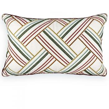 imagem de Almofada Sarja Bordado Ponto Cruz 35x52cm - Catran