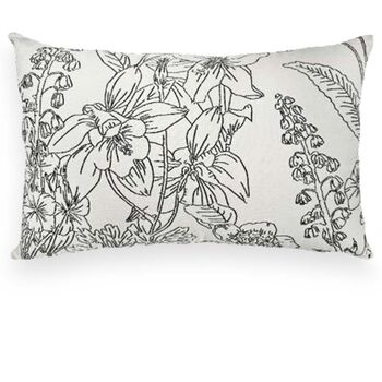imagem de Almofada Sarja Cru Bordado Fino Pincel 35x52cm 052-19 - Catran
