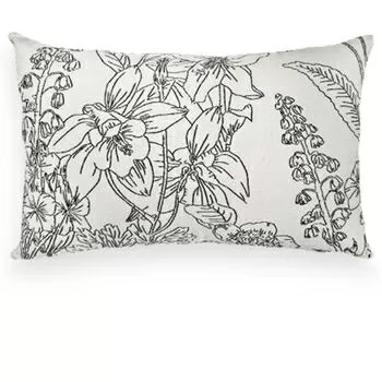 imagem de Almofada Sarja Cru Bordado Fino Pincel 35x52cm 052-19 - Catran