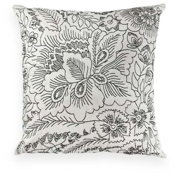 imagem de Almofada Sarja Cru Bordado Fino Pincel Mod 01 52x52cm 052-16 - Catran