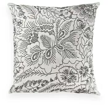 imagem de Almofada Sarja Cru Bordado Fino Pincel Mod 01 52x52cm 052-16 - Catran