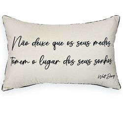 imagem de Almofada Sarja Frase com Vivo 190-02 35x52cm - Catran