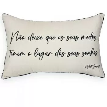 imagem de Almofada Sarja Frase com Vivo 190-02 35x52cm - Catran