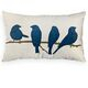 imagem do produto Almofada Veludo Bordada Pssaros 35x52cm - Catran