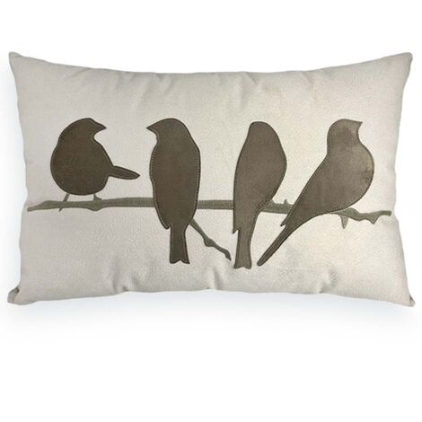 imagem do produto Almofada Veludo Bordada Pssaros 35x52cm - Catran