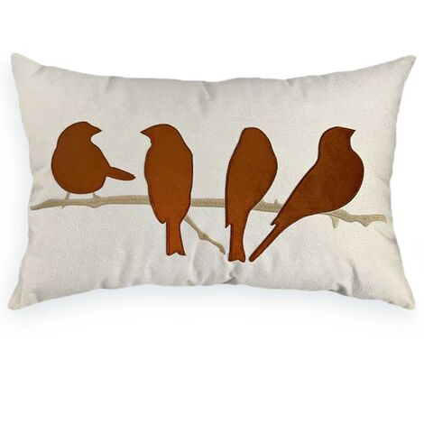 imagem do produto Almofada Veludo Bordada Pssaros 35x52cm - Catran