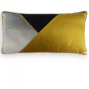 imagem de Almofada Veludo Codes Geomtrica 8875 35x70cm - Muguet Home