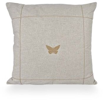 imagem de Almofada Viscose Borboleta Bordado Fino 52x52cm 980-20 - Catran