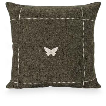 imagem de Almofada Viscose Borboleta Bordado Fino 52x52cm 980-22 - Catran
