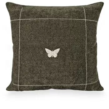 imagem de Almofada Viscose Borboleta Bordado Fino 52x52cm 980-22 - Catran