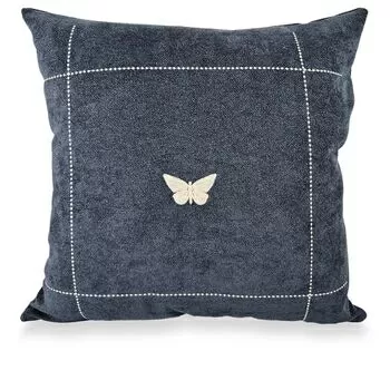 imagem de Almofada Viscose Borboleta Bordado Fino 52x52cm 980-24 - Catran