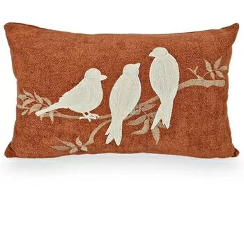imagem de Almofada Viscose Chenille Pássaros 35x52cm 980-06 - Catran
