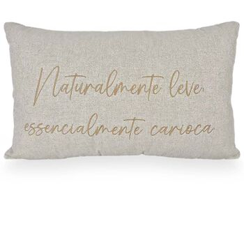 imagem de Almofada Viscose Frase Bordado Fino 32x52cm 980-07 - Catran