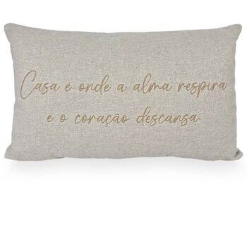 imagem de Almofada Viscose Frase Bordado Fino 32x52cm 980-08 - Catran