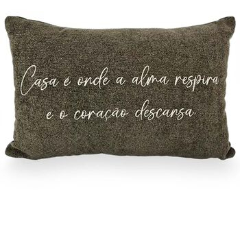 imagem de Almofada Viscose Frase Bordado Fino 32x52cm 980-11 - Catran
