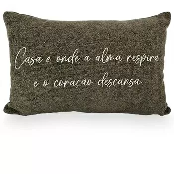 imagem de Almofada Viscose Frase Bordado Fino 32x52cm 980-11 - Catran