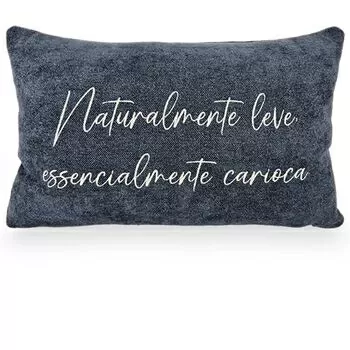 imagem de Almofada Viscose Frase Bordado Fino 32x52cm 980-13 - Catran