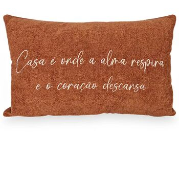 imagem de Almofada Viscose Frase Bordado Fino 32x52cm 980-17 - Catran